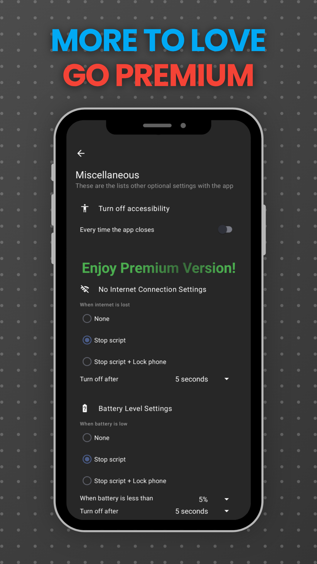 Floating control buttons over another app